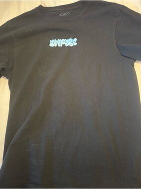 Empyre Black Short Sleeve Tee with Light Blue Bubble Logo